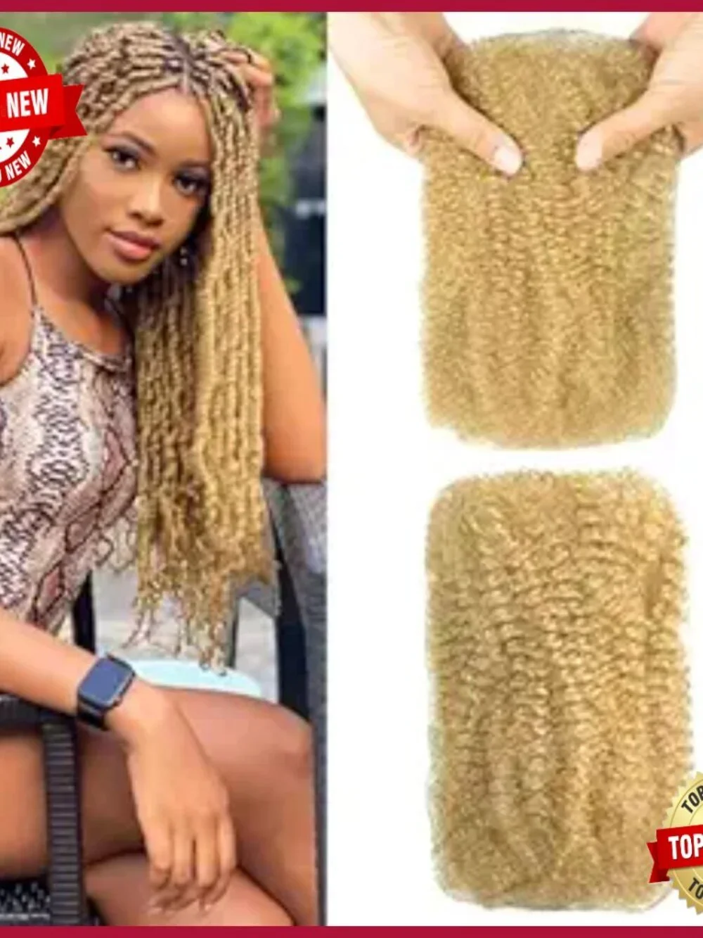 Afro Kinky Human Hair Extensions 24 Inch 100g for Dreadlocks Braiding